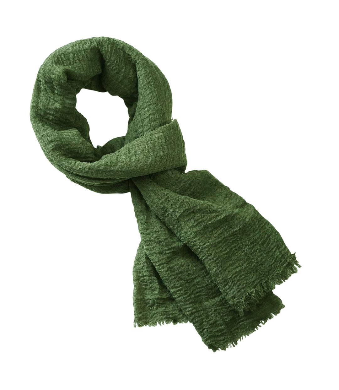 Cheche froissé uni écharpe foulard Homme Femme-1