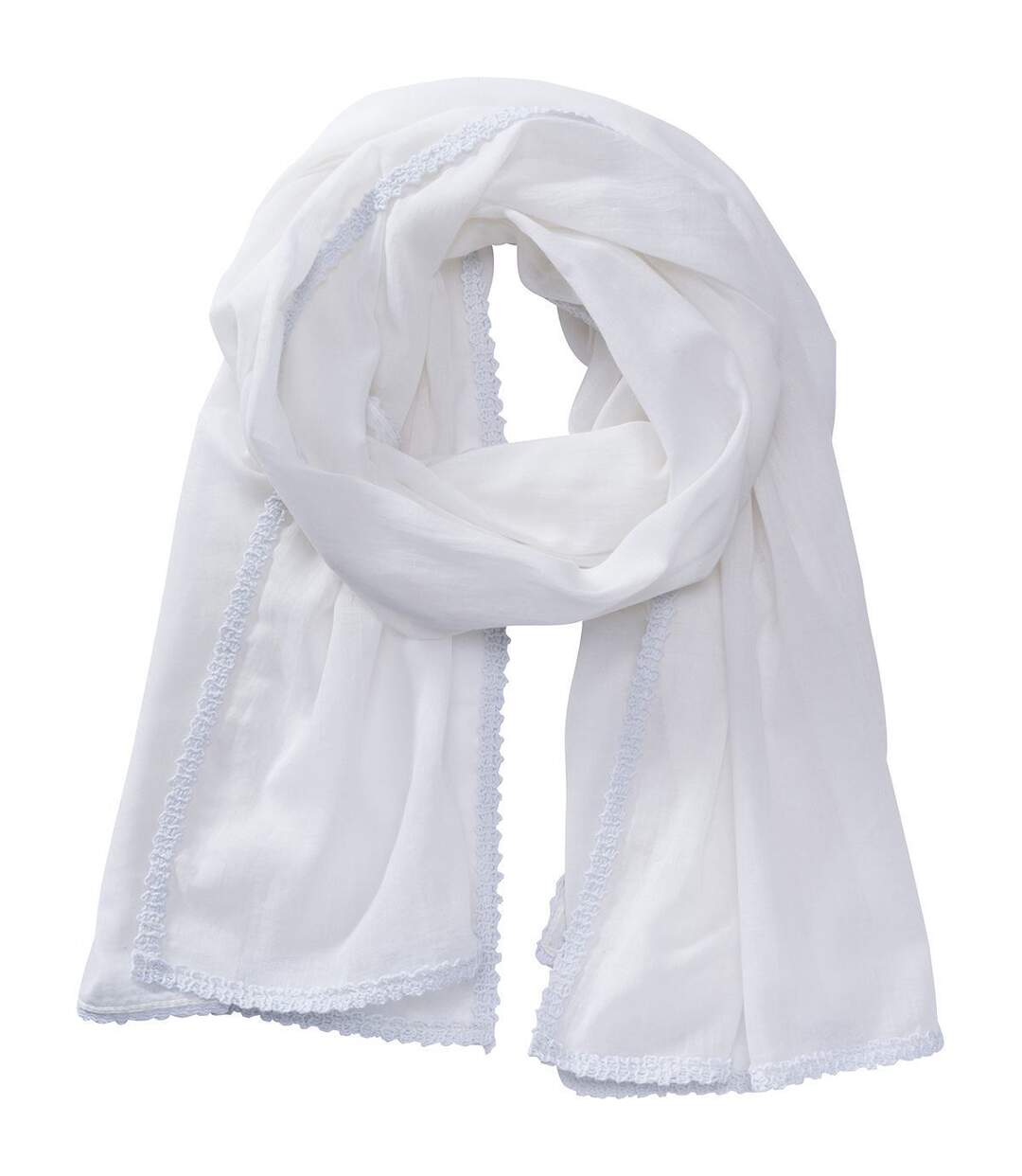 Echarpe légère ultra féminine - MB6404 - blanc-1