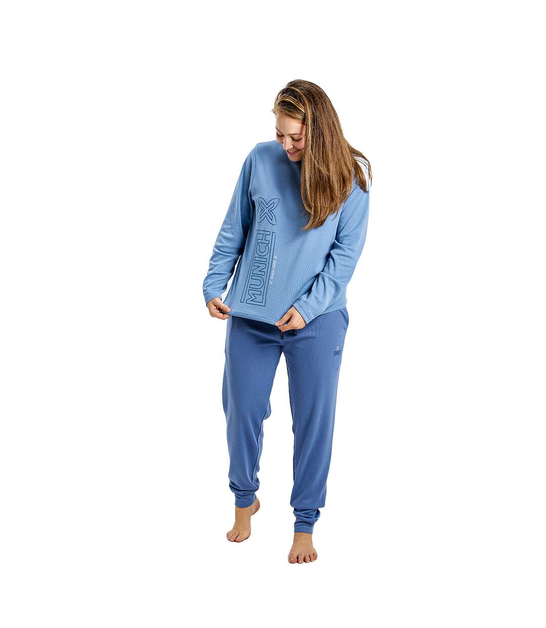 Women's long-sleeved winter round neck pajamas MU4-1