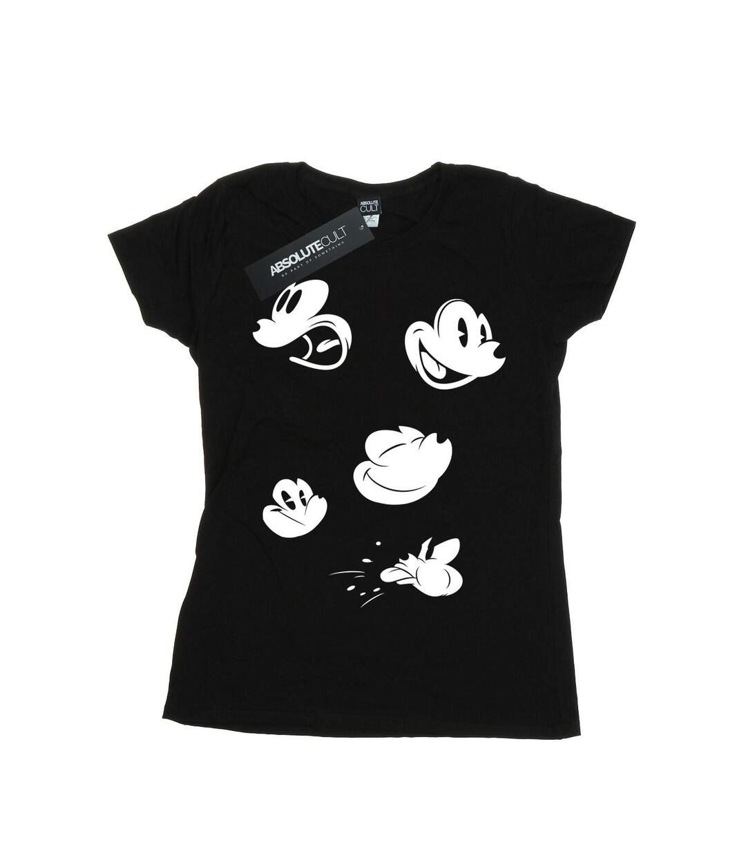 Disney T-shirt en coton Femme/Femme Mickey Mouse Faces (Noir) - UTBI31154-1
