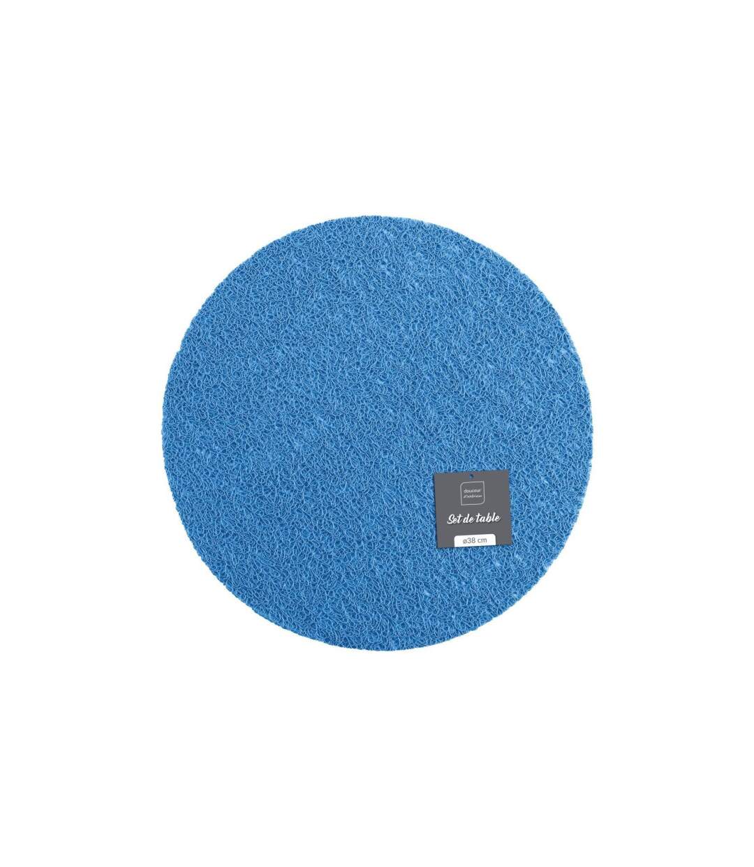 Set de Table Rond Tortilla 38cm Bleu Indigo