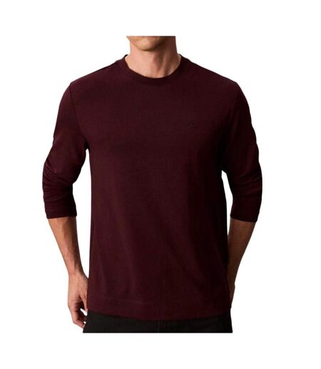 T-shirt manches longues marron homme calvin klein jeans luxe