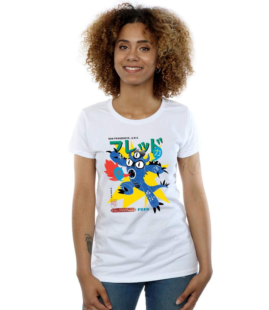 Disney - T-shirt BIG HERO FRED ULTIMATE KAIJU - Femme (Blanc) - UTBI15095-2
