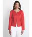 Veste sans col en tissu suédé-1