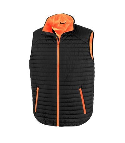 Result Unisex Adult Thermoquilt Vest (Black/Orange)