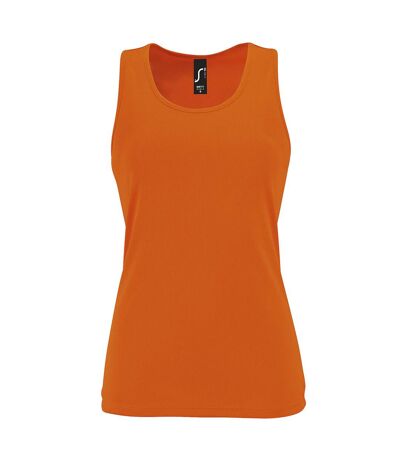 SOLS Womens/Ladies Sporty Performance Tank Top (Neon Orange)