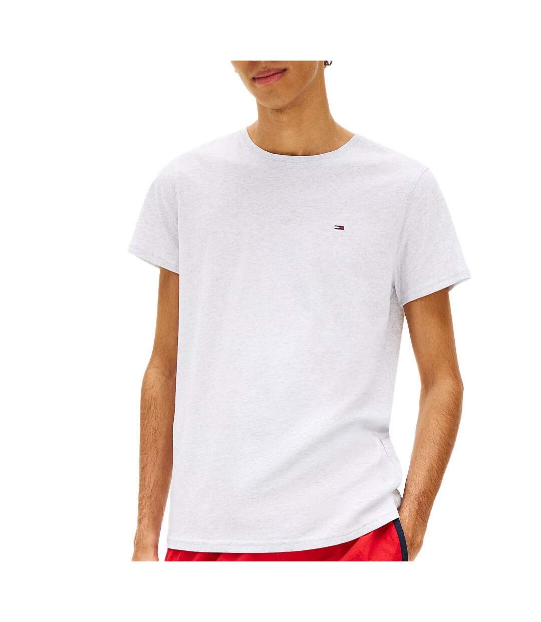 T-shirt gris homme tommy hilfiger tjm xslim jersey-1