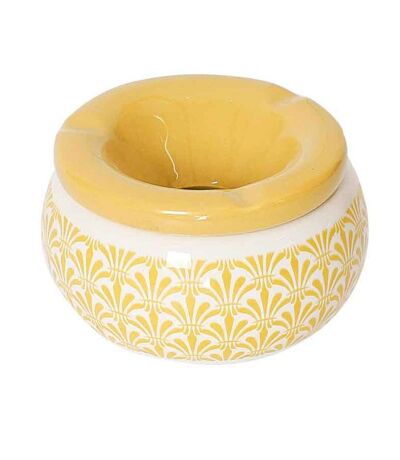 Cendrier Marocain Déco Royal 8cm Blanc & Or