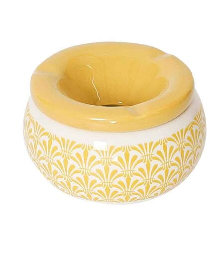 Cendrier Marocain Déco Royal 8cm Blanc & Or