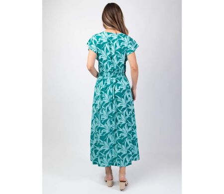 Robe longue été en viscose ARETHA couleur bleu estival Coton Du Monde