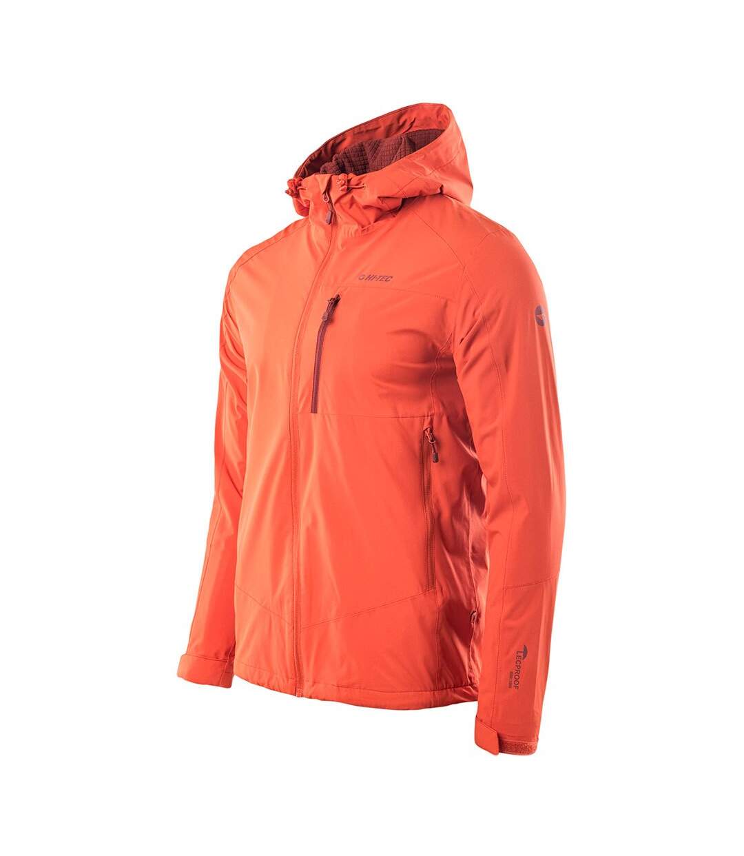 Mens toman hooded jacket rooibos tea/fired brick Hi-Tec