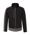 Regatta Contrast Mens 300 Fleece Top/Jacket (Black/Seal) - UTRW6352