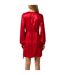 Robe Courte Manches Longues Motif/style Lèvres Vienna Femme Rouge Never Fully Dressed-2