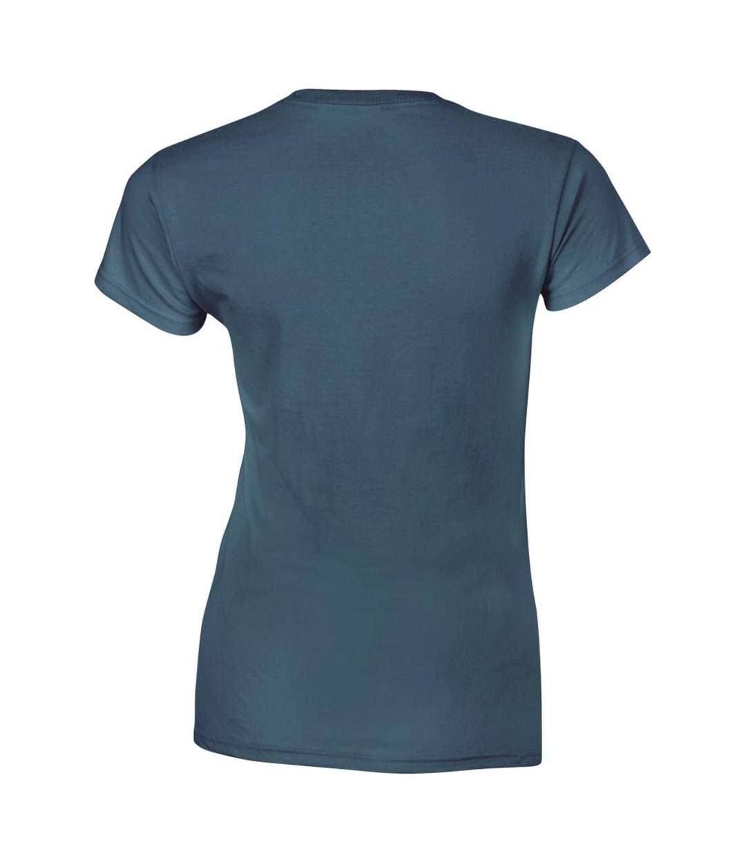 T-shirt À Manches Courtes Femme Bleu Indigo Gildan-2