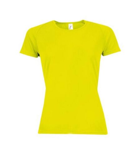 SOLS Womens/Ladies Sporty Short Sleeve T-Shirt (Neon Yellow) - UTPC2152