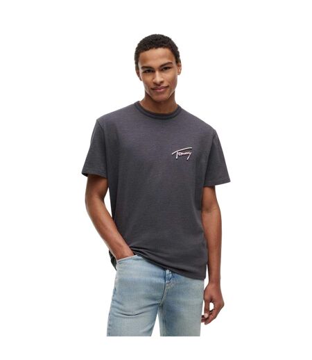 T-shirt Motif/style Signature Homme Noir Délavé Tommy Jeans