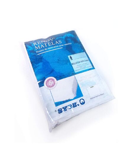 Housse de matelas AUBIN coton gratté 2 faces 220g/m²