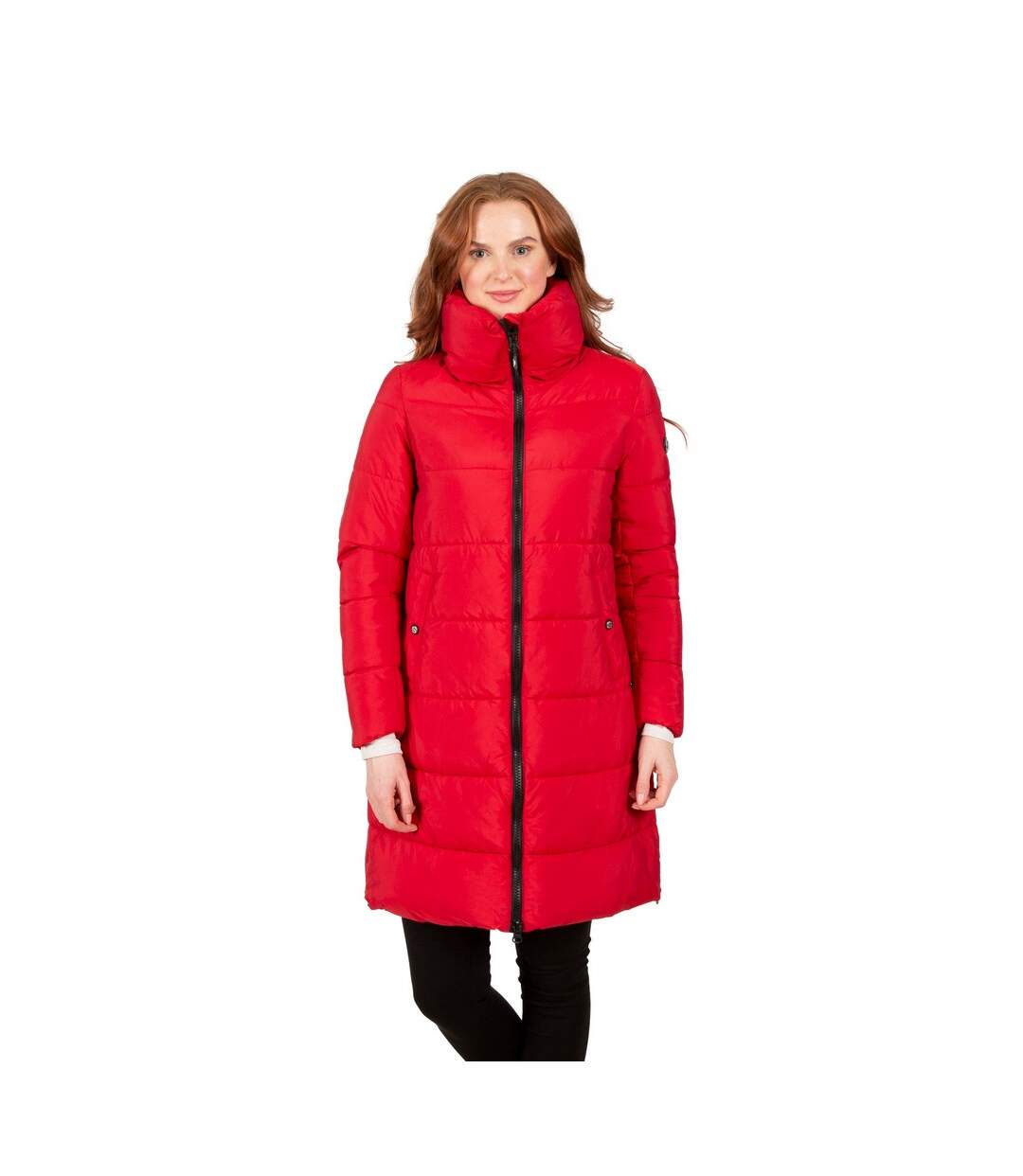 Womens/ladies Faith Padded Jacket Red Trespass-1