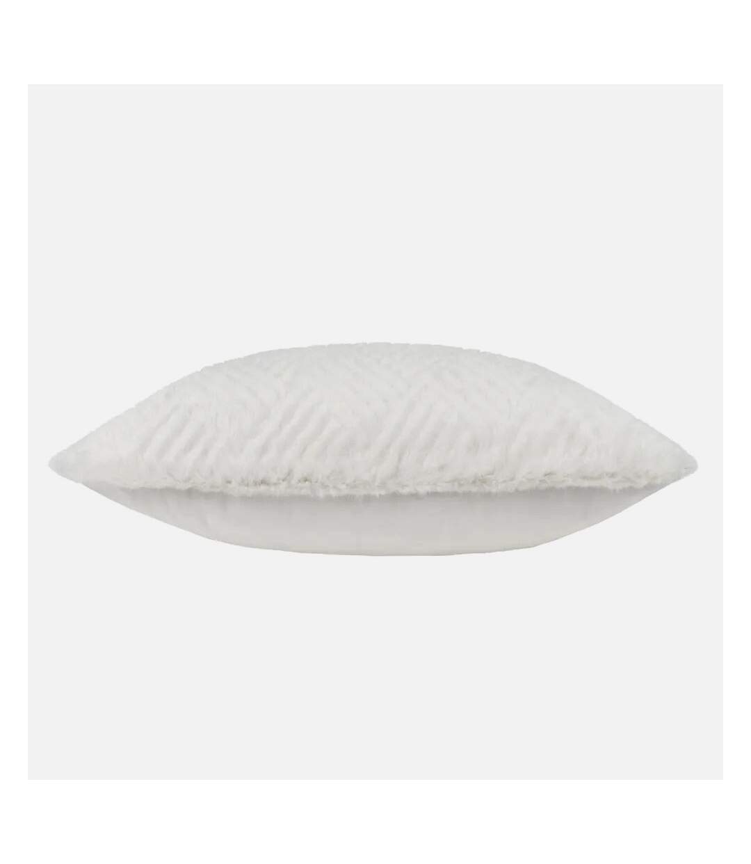 Sonnet faux fur cut cushion cover 45cm x 45cm white Paoletti