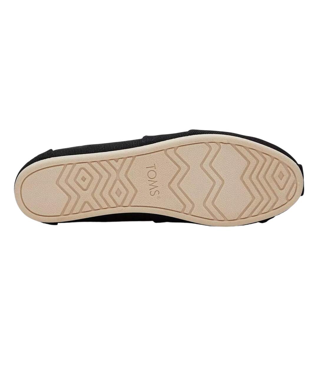 Womens/ladies Alpargata Slip-on Shoes Black Beige Toms-4