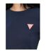 Womens/ladies Cotton T-shirt Navy Blue Guess-4