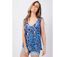 Top été sans manches IVANOE imprimé fleurs bleues Coton Du Monde-2