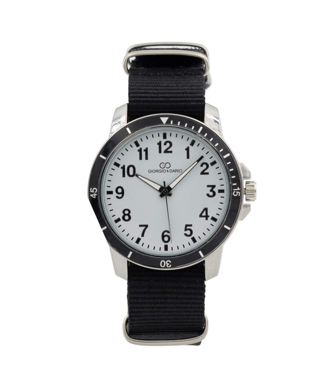 Votre Montre Homme en Tissu Noir GIORGIO-1