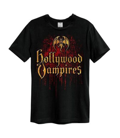 Amplified Unisex Adult Bat Blood Hollywood Vampires Logo T-Shirt (Black) - UTGD203