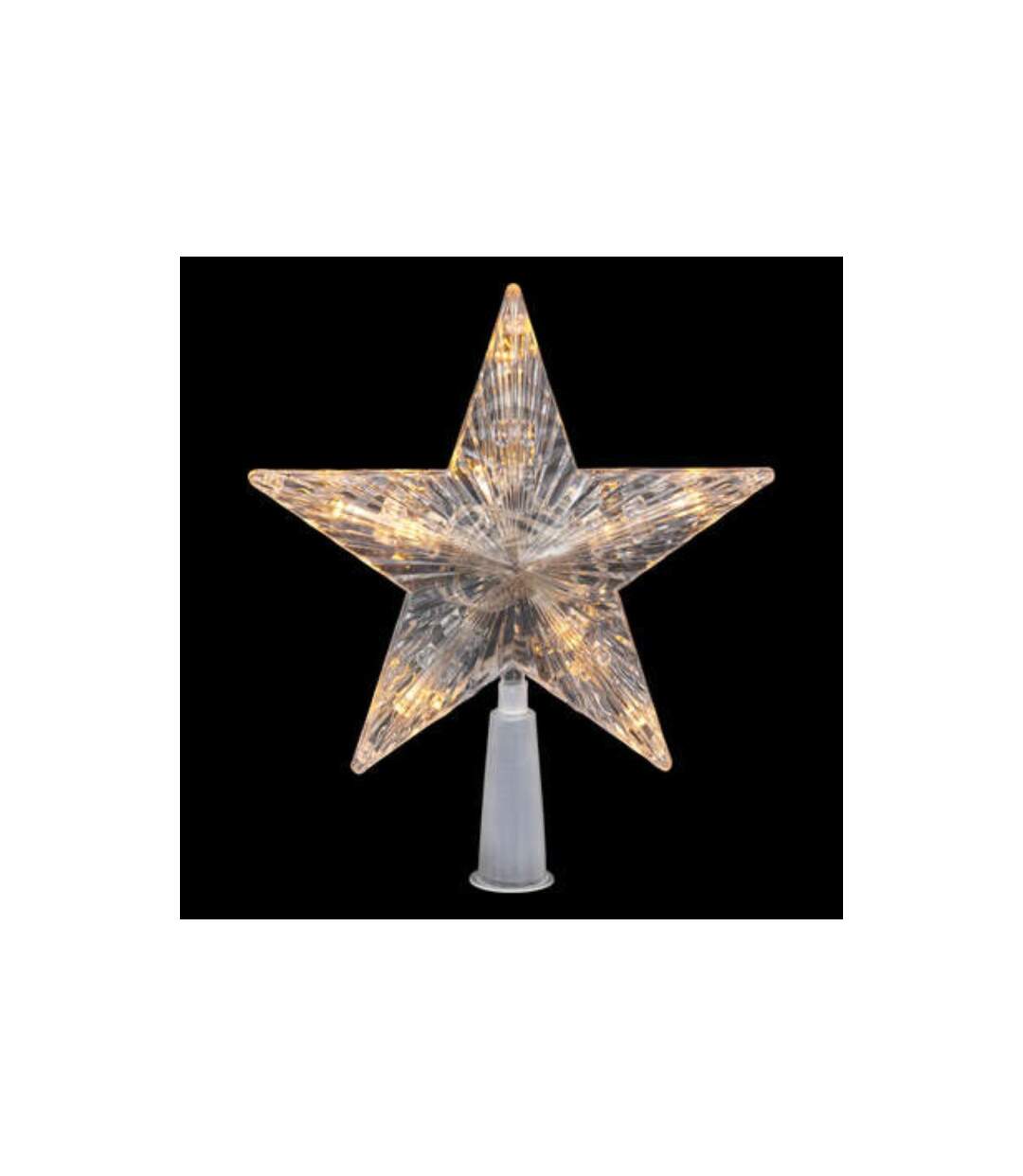 Cimier Sapin Lumineux Étoile 20cm Blanc Chaud-2