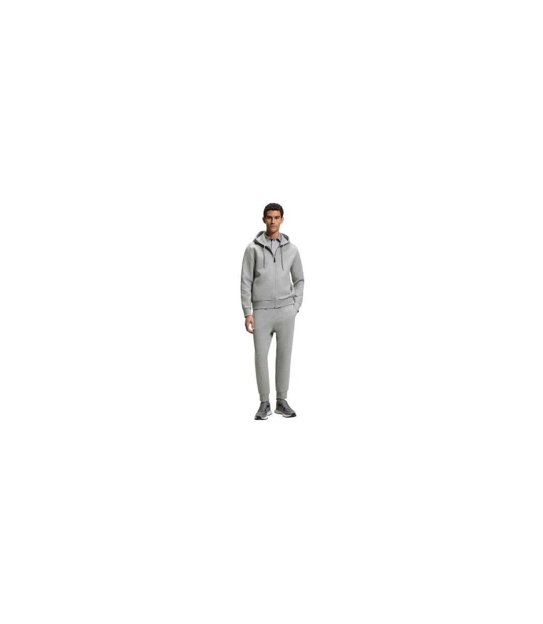 Veste À Capuche Motif/style Logo Saggy Homme Argenté Boss-1