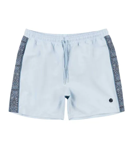 Short De Bain Motif/style Cachemire Homme Bleu Clair Pretty Green