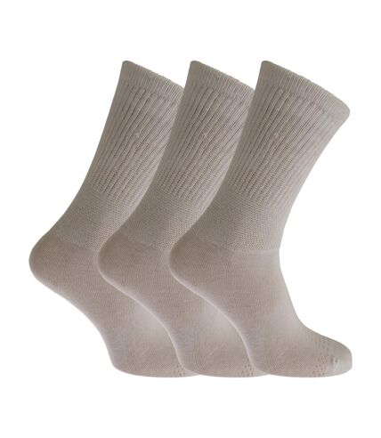 Chaussettes confort diabétiques femme blanc Universal Textiles