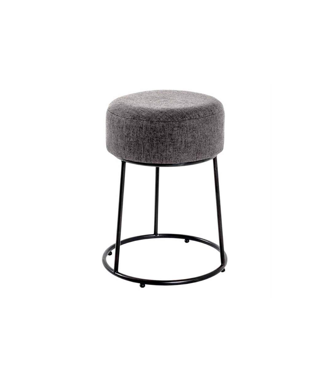 Tabouret Design Rond Maeva 46cm Gris-1