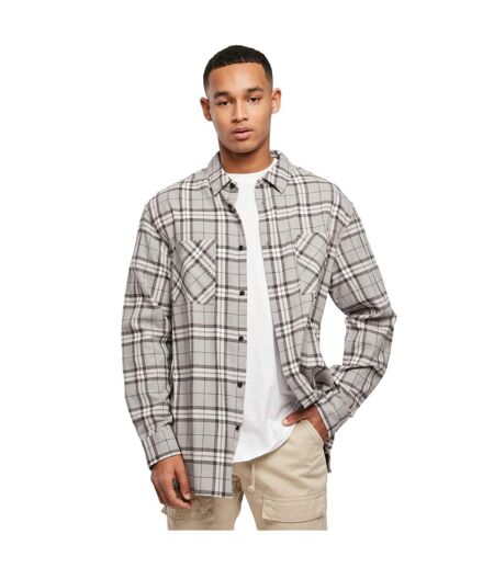Chemise Motif/style À Carreaux Homme Gris Noir Urban Classics