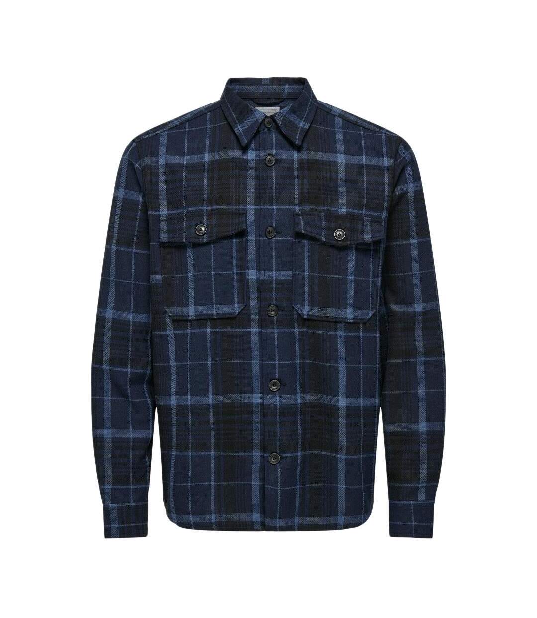 Veste marine/bleu homme only & sons kodyl-1