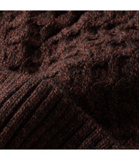 Bonnet À Maille Torsadée Et Revers Harrell Homme Pourpre Regatta