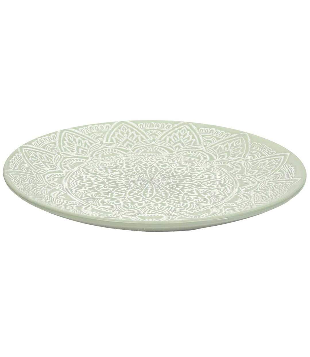Lot de 6 Assiettes Plates Sahara 27cm Vert-2