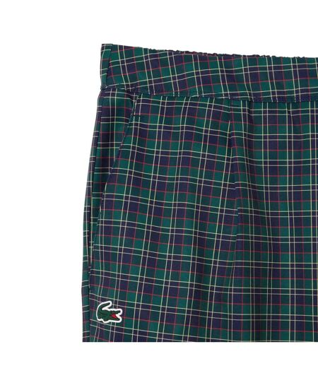 Womens/ladies Stretch Checked 7/8 Golf Jogging Bottoms Blue Lacoste