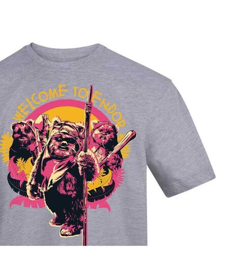 T-shirt Motif Ewok Motif/style Imprimé Graphique Adulte Gris Star Wars