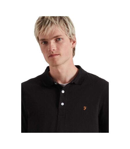 Polo Manches Longues Homme Noir Farah