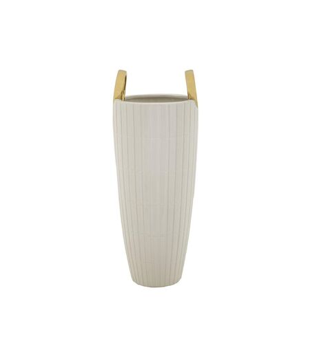Vase Design en Céramique Shopping 45cm Blanc
