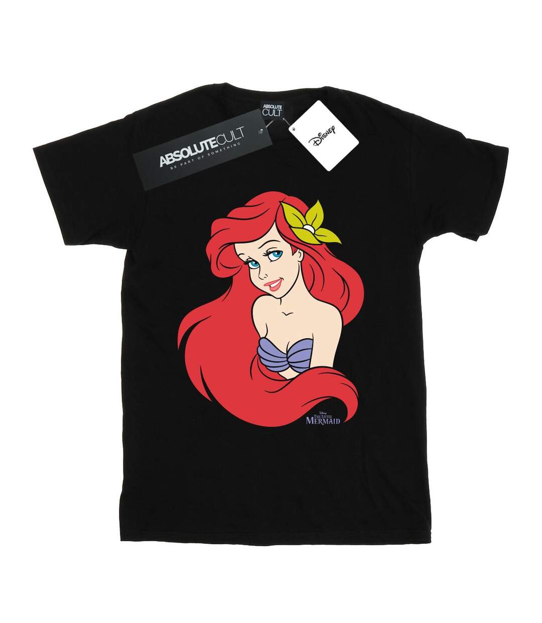 Disney - T-shirt THE LITTLE MERMAID CLOSE UP - Femme (Noir) - UTBI17736-1