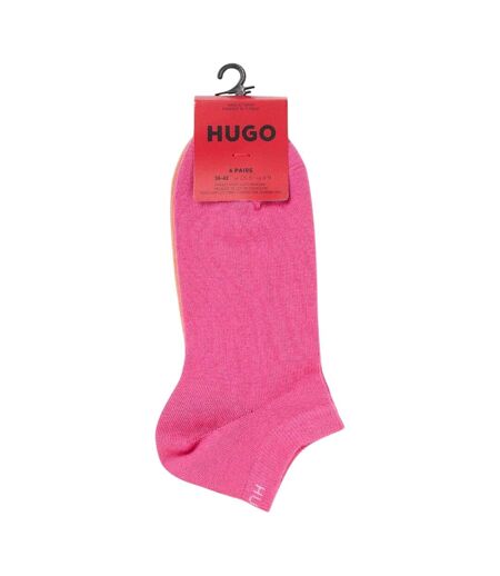 Mens Cotton Blend Ankle Socks Multicoloured Hugo