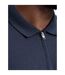 Mens Half Zip Plus Polo Shirt Navy Blazer Jack And Jones-4