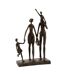 Statuette Déco Famille en Promenade 38cm Marron-1