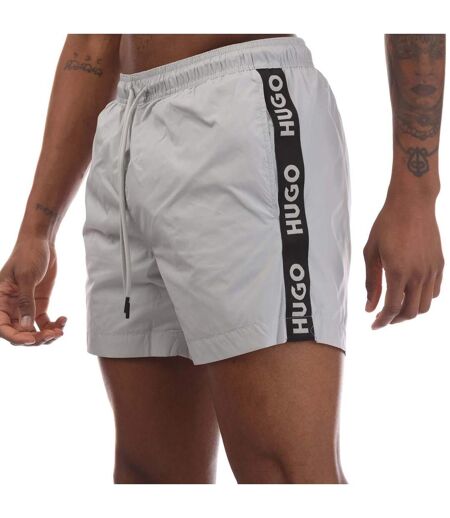 Short De Bain Style Ruban Fab Homme Gris Hugo