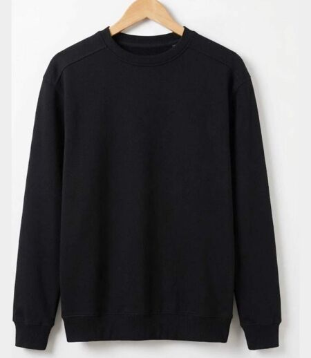 CHALLENGER E213 — Sweat col rond noir : l'incontournable confort et résistance