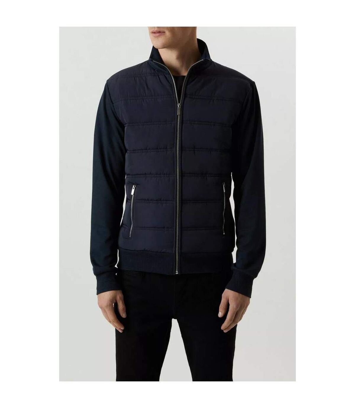 Burton Mens Hybrid Quilted Funnel Neck Padded Jacket (Navy)