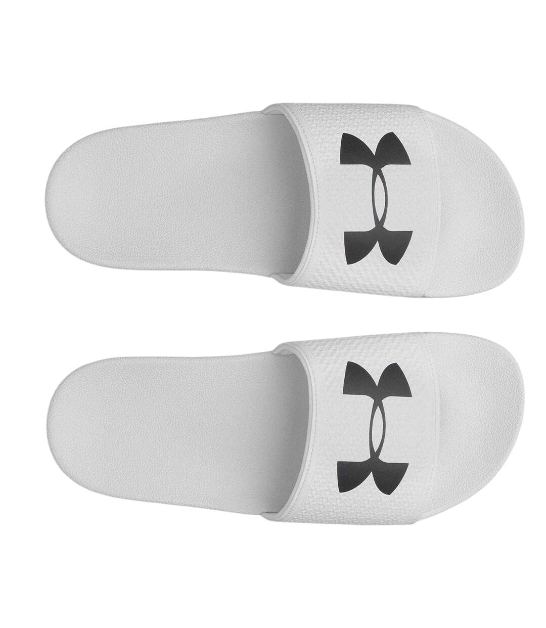 Claquettes Motif/style Logo Femme Blanc Noir Under Armour-3