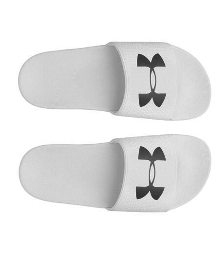 Claquettes Motif/style Logo Femme Blanc Noir Under Armour